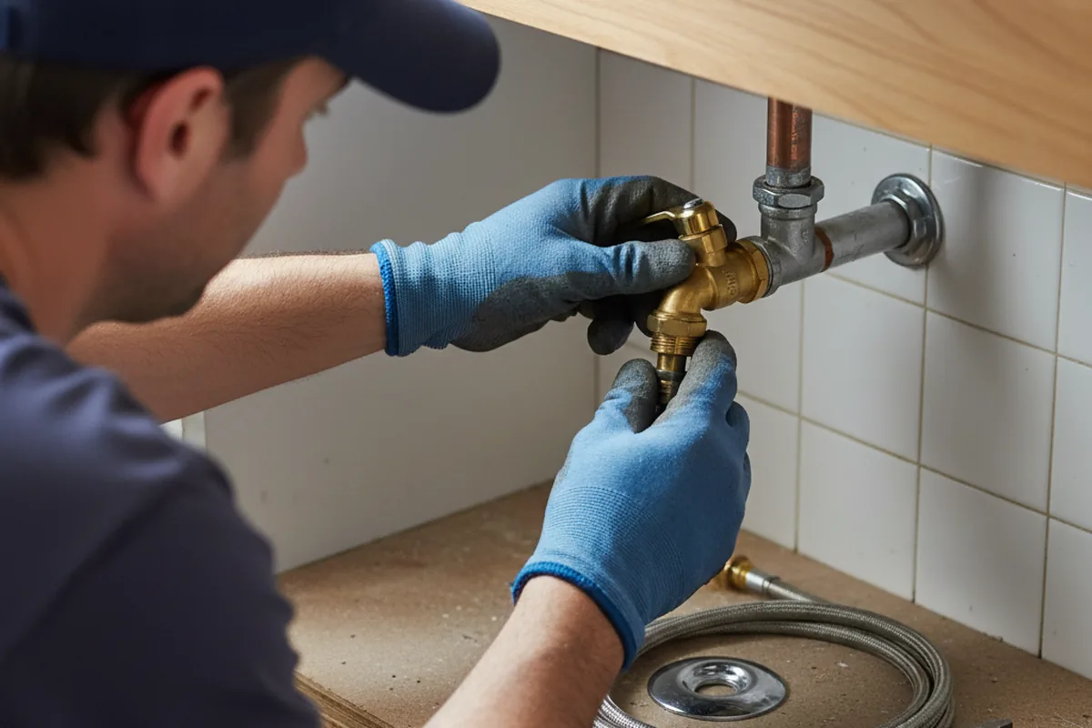 Shutoff valve and fitting work during Emergency Plumbing in Middle Haddam